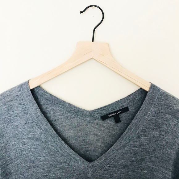 derek lam gray cashmere silk mara batwing sweater - Picture 6 of 8